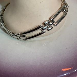 Vintage  Signed MONET Silver Tone Bracelet